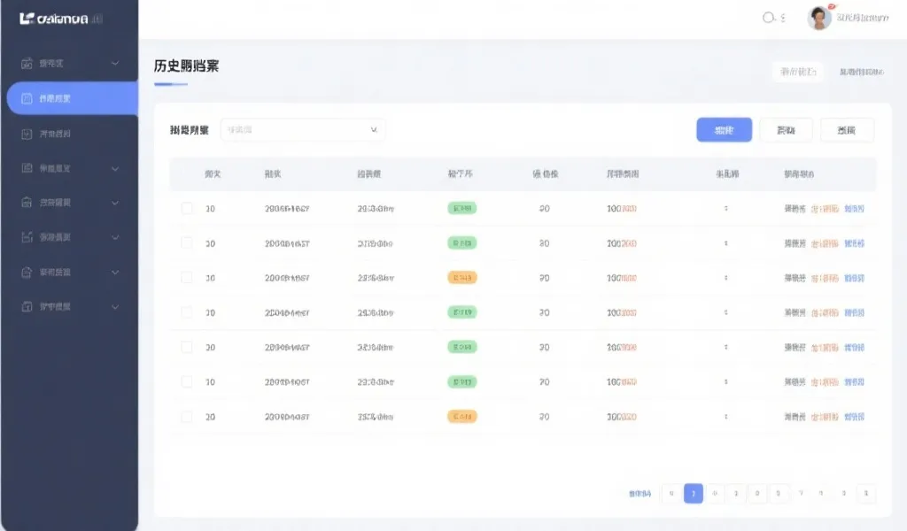 历史开奖数据归档界面